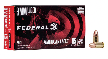 9MM 115GR Federal American Eagle FMJ (AE9DP)