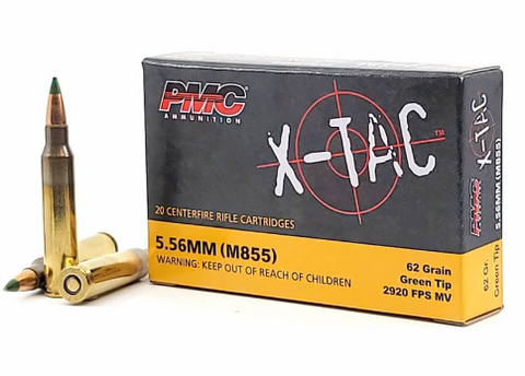 PMC X-TAC 5.56 NATO 62 GRAIN GREEN TIP LAP AMMO AMMUNITION 62GR 100rds