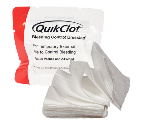 QUIKCLOT Z-FOLD HEMOSTATIC GAUZE Bleeding Control Dressing 3"X4 Yards 30-0161