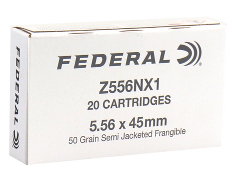 5.56 50GR Federal Semi-Jacketed Frangible (Z556NX1)