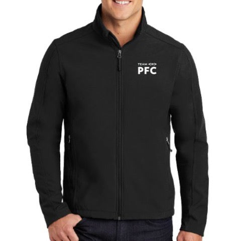 Team PFC Men's Port Authority J317 Core Soft Shell Jacket HQ Employee Apparel Program